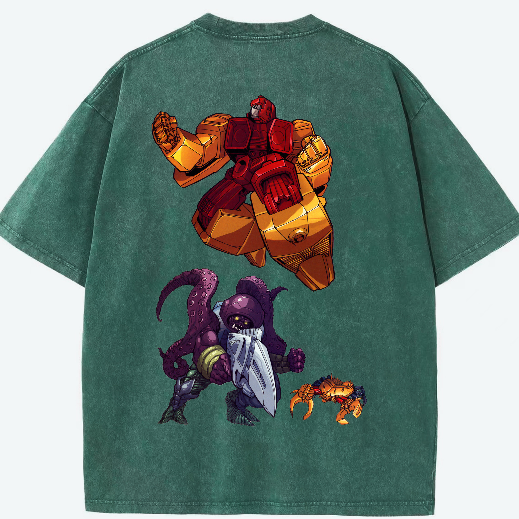 （画像用）  綿100% ヴィンテージ風 半袖Tシャツ（背面プリント）